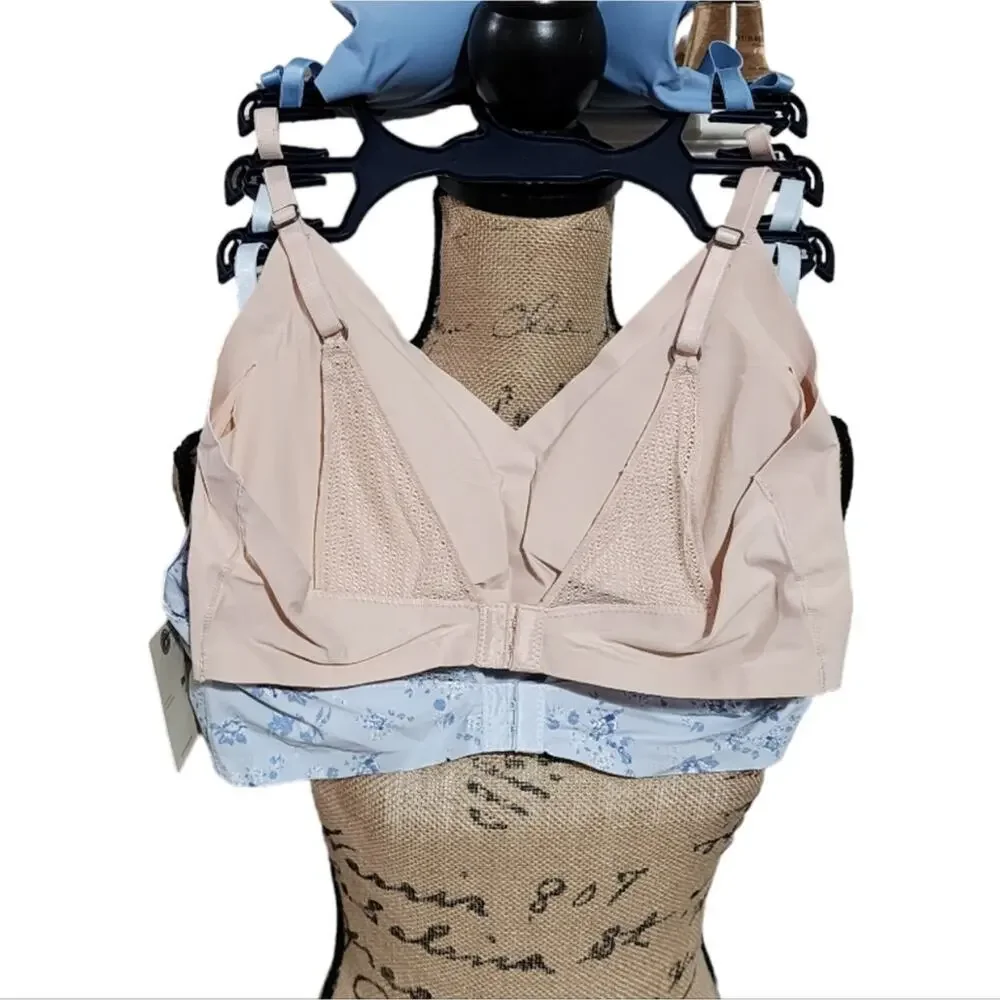 Lucky brand 3pk Laser‎ Cut Lounge Active Cozy Athletic Bras Bralettes Size L Med